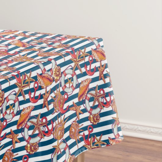 Stechfisch- und Streifenmuster Tischdecke (Beispiel)