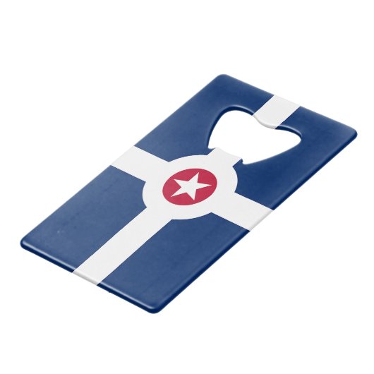 Stechlose Flaschenöffner-Flagge von Indianapolis Geldbeutel Flaschenöffner (Vorderseite Schrägansicht)