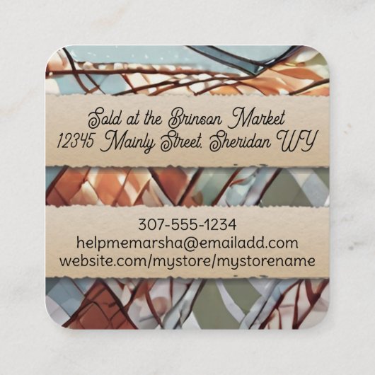 Stechmückenverpackung Quadratische Visitenkarte (Rückseite)