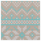 Stechmuster9 Tan/Aquamarin ID208 Stoff (Nahaufnahme)