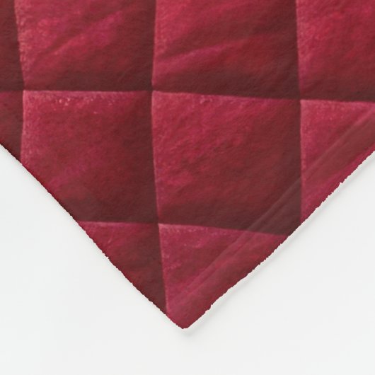 Stechmuster Poinsettia Rot Fleecedecke (Ecke)