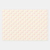 Stechmuster über weißen, gelb rosa Pastellfarben Geschenkpapier Set (Vorderseite 3)