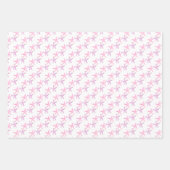 Stechmuster über weißen, gelb rosa Pastellfarben Geschenkpapier Set (Vorderseite)