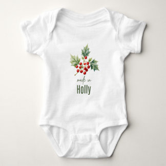 Stechpalme Geburtstags-Blume Flaches Dankeschön Baby Strampler
