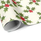 Stechpalme Geschenkpapier (Rolleneckpunkt)