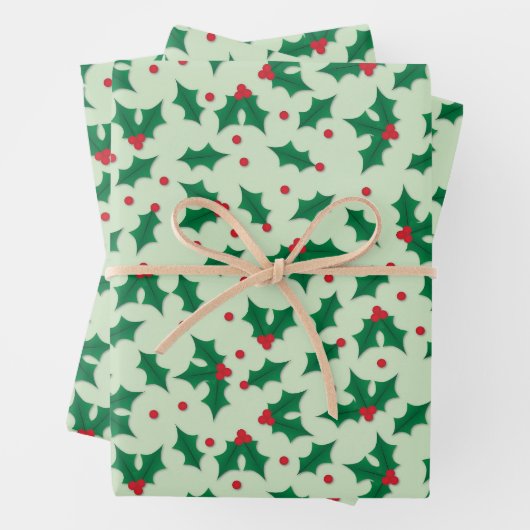 Stechpalme Geschenkpapier Set (Beispiel)