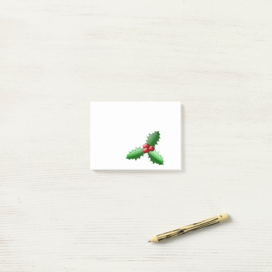 Stechpalme Post-it Klebezettel (Auf Schreibtisch)