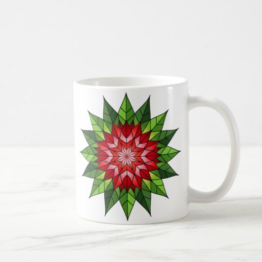 Stechpalme und Beeren Mandala Kaffeetasse (Rechts)