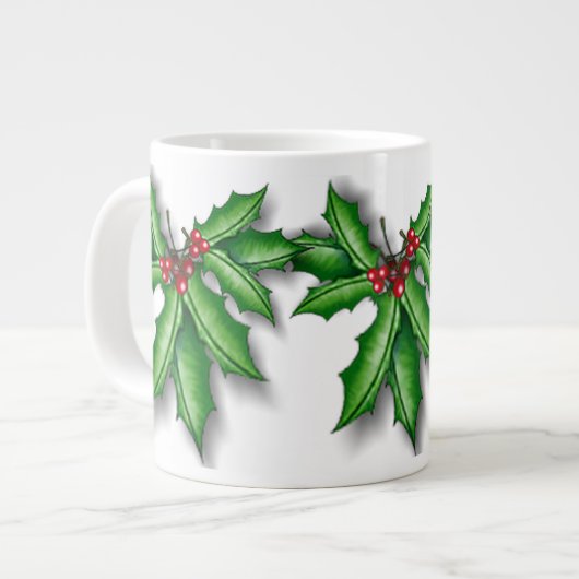 Stechpalme und Beeren-Tasse 20 Jumbo-Tasse (Vorderseite Links)