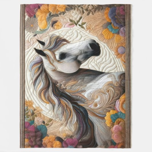 Stechpalme und Blume Fleecedecke (Vorderseite)