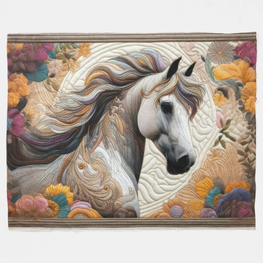 Stechpalme und Blume Fleecedecke (Vorderseite (Horizontal))