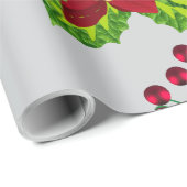 Stechpalme und Weihnachtsstern-Muster Geschenkpapier (Rolleneckpunkt)