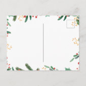 Stechpalme verlässt Beeren-Weihnachten | Save the Ankündigungspostkarte (Rückseite)