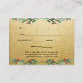 Stechpalme verlässt rabattkarte (Rückseite)