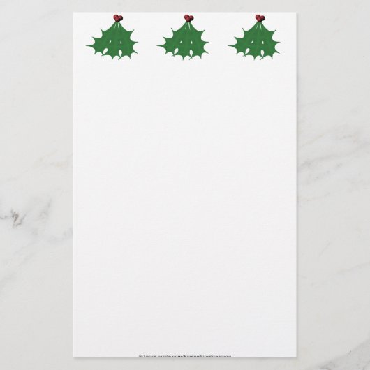 Stechpalme verlässt stationär briefpapier (Vorderseite)