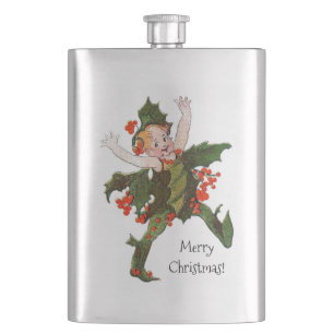 Stechpalme Weihnachten Blumenkind Hübsch Vintage F Flachmann