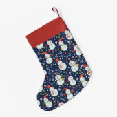 Stechpalmelustige Snowmen-personalisierter Strumpf Kleiner Weihnachtsstrumpf (Rückseite (Hängend))