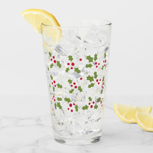 Stechpalmen-Beeren-Glas-Trommel Glas (Vorderseite Ice)