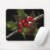 Stechpalmen-Beeren, Kiefern-Kegel: Mousepad (Mit Mouse)