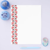 Stechpalmen-Beeren-Rot-Stickdesign Flyer (Einzeln)