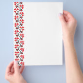 Stechpalmen-Beeren-Rot-Stickdesign Flyer (Hand)