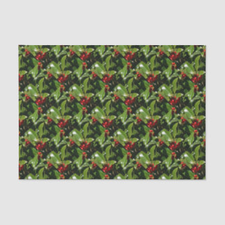 Stechpalmen-Beeren-WeihnachtsPackpapier Seidenpapier