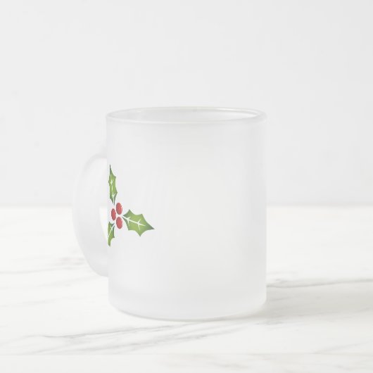 Stechpalmen-Beeren-WeihnachtsTasse Mattglastasse (Vorderseite Links)