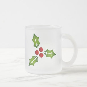 Stechpalmen-Beeren-WeihnachtsTasse Mattglastasse