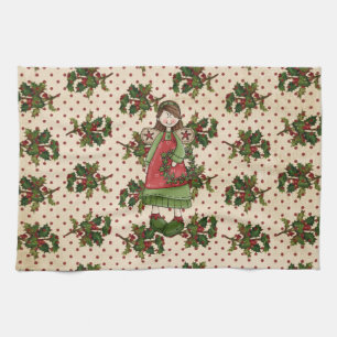 Stechpalmen-Beeren-Weihnachtstuch Handtuch