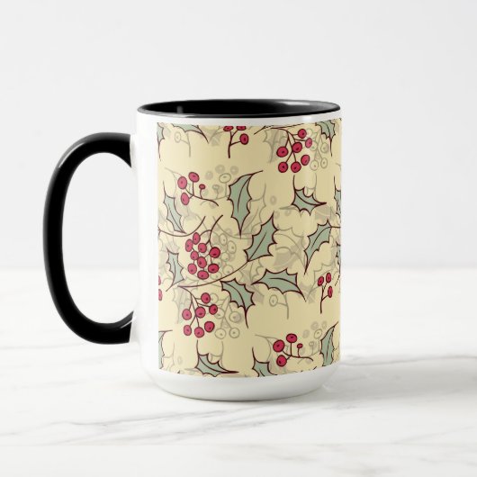 Stechpalmen-Beerenmuster-Design Tasse (Links)