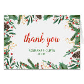 Stechpalmen-Blätter-Beeren-Weihnachten Wedding | (Vorderseite (Horizontal))