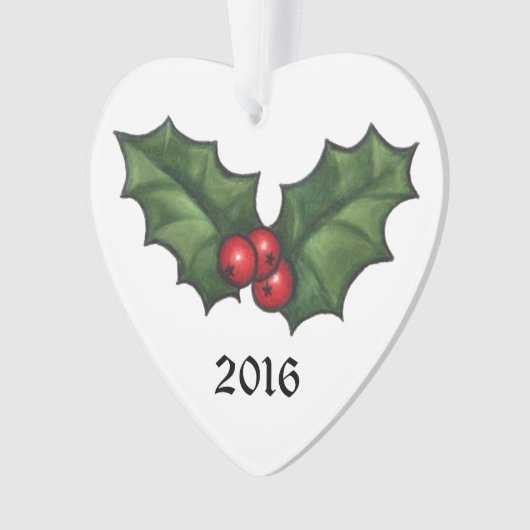 Stechpalmen-Blätter und -beeren Ornament (Vorderseite)