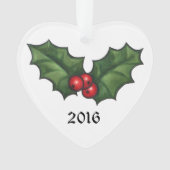 Stechpalmen-Blätter und -beeren Ornament (Vorderseite)