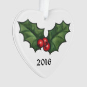 Stechpalmen-Blätter und -beeren Ornament (Vorderseite)