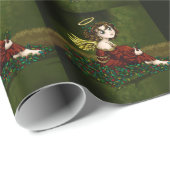 Stechpalmen-Engel Geschenkpapier (Rolleneckpunkt)