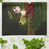 Stechpalmen-Engel Geschirrtuch (Gefaltet)