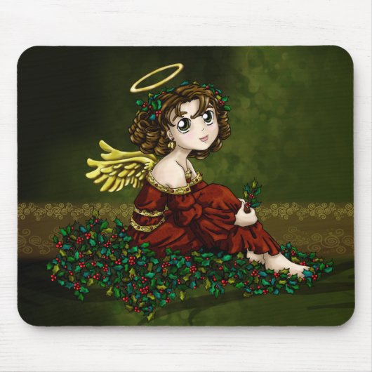 Stechpalmen-Engel Mousepad (Vorne)