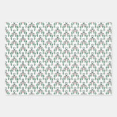 Stechpalmen-Grünmuster Weihnachtsgeschenke Geschenkpapier Set (Vorderseite)