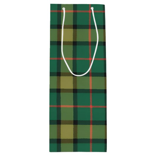 Stechpalmen-Karomuster Geschenktüte Für Weinflaschen (Vorderseite)