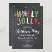 Stechpalmen-laden lustige einladung (Vorne/Hinten)