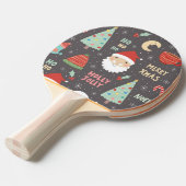 Stechpalmen-lustige frohe Weihnachten Tischtennis Schläger (Vorderseite)