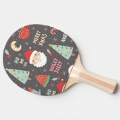 Stechpalmen-lustige frohe Weihnachten Tischtennis Schläger (Seitenansicht)