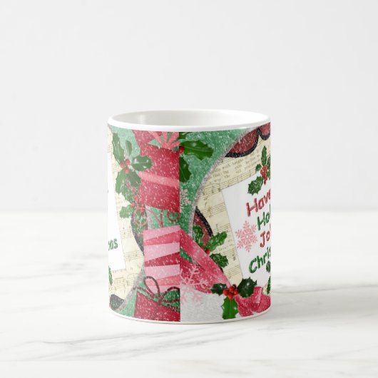 Stechpalmen-lustiges Weihnachten Kaffeetasse (Mittel)