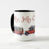 Stechpalmen-lustiges WeihnachtsVintages Tasse (Vorderseite Links)