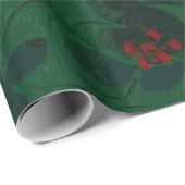 Stechpalmen-Packpapier Geschenkpapier (Rolleneckpunkt)