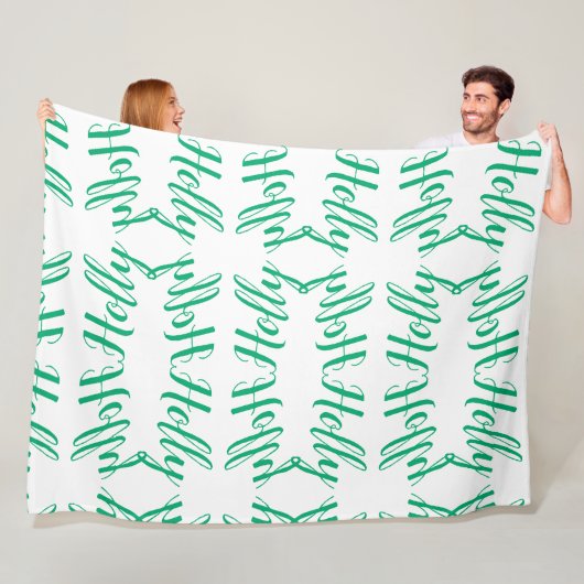 "Stechpalmen-" personalisierte Fleece-Decke Fleecedecke (Beispiel)