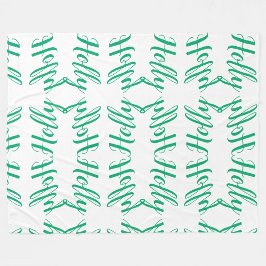 "Stechpalmen-" personalisierte Fleece-Decke Fleecedecke (Vorderseite (Horizontal))