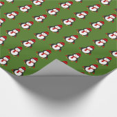 Stechpalmen-Pinguin-Packpapier-glattes Weihnachten Geschenkpapier (Ecke)