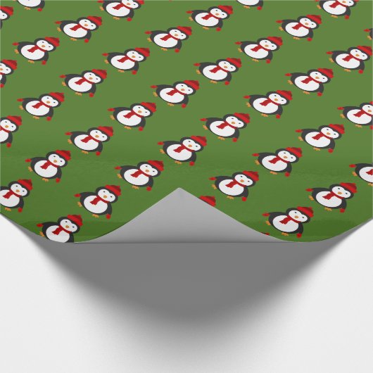 Stechpalmen-Pinguin-Packpapier-glattes Weihnachten Geschenkpapier (Ecke)