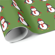 Stechpalmen-Pinguin-Packpapier-glattes Weihnachten